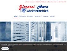 Tablet Screenshot of glaserei-horn.com